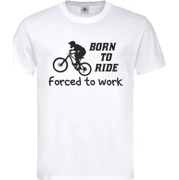 Pánské tričko Tričko Born to ride Druh: Pánské, Barva: Bílá, Velikost: L