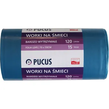 Pytle na odpadky VELMI PEVNÉ SÁČKY NA ODPAD PUCUŚ 120 L X 15 KS