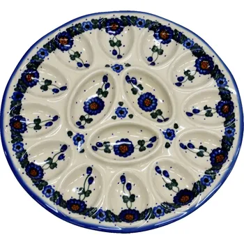 Talíř Keramický talíř na vejce, keramika Bolesławiec