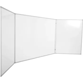 Magnetická tabule Rocada 6728, třídílná, zavírací, hliníkový rám, 240x90 cm (zavřená 120x90 cm), smaltovaná, bílá