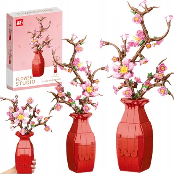 ostatní stavebnice Stavebnice kytice třešňový stromek kytice stavebnice váza kreativní dekorace