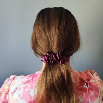 Spona do vlasů Scrunchie vínová