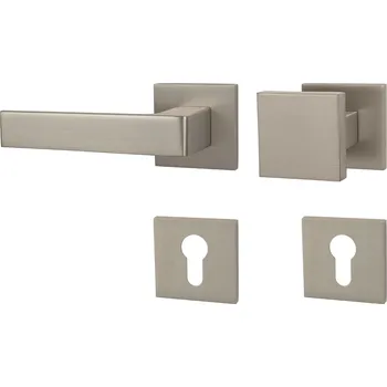 Dveřní kování MPK - HIT - HR SQ6 rozety PZ, madlo/klika levá NP - Nikl perla