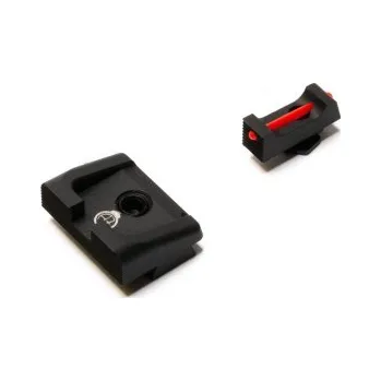 Příslušenství pro sportovní střelbu Pevná mířidla se světlovodnou muškou FO, Zendl, pro Glock, 1 mm, muška červená