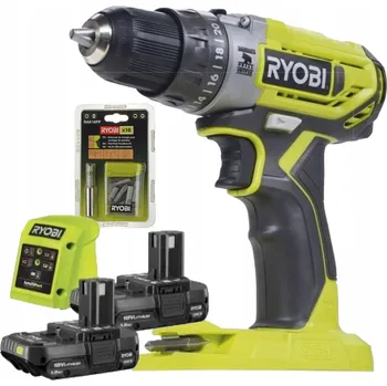 Vrtačka Aku vrtačka Ryobi 18V 2x1,5Ah nabíječka + sada bitů 15 ks