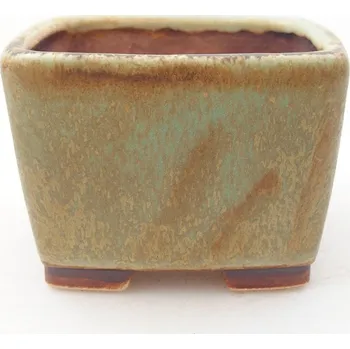Květináč Keramická bonsai miska 6 x 6 x 4,5 cm zelená 1398-M24-5321