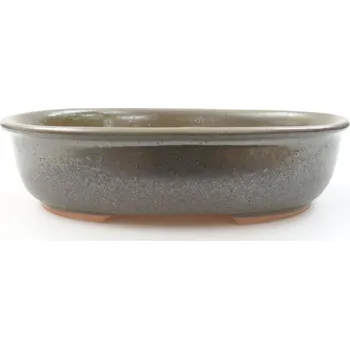 Květináč Keramická bonsai miska 19 x 14,5 x 4,5 cm zelená 1427-M25-5899