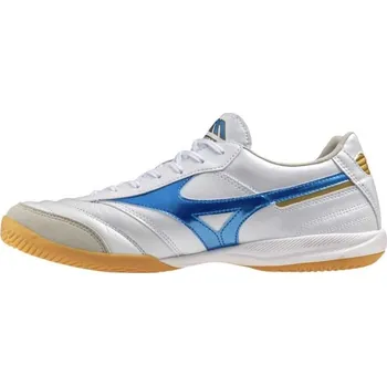 Kopačky Mizuno MORELIA SALA ELITE IN - White/Laser Blue/Gold Velikost: 39.0