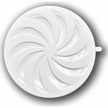 Větrací mřížka Větrací mřížka s ruční žaluzií – posuvný límec d80-150 mm – bílá – MIKAWI 66-0884