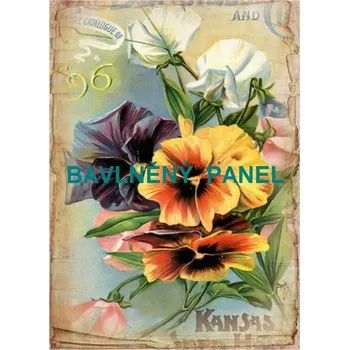 Panel bavlna - KVĚTINY-166-242