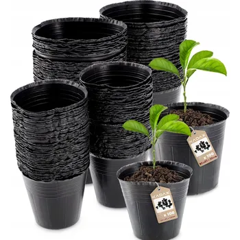 Květináč Černý plast Květináč Kadax 9,5 cm x 9 x 9 cm