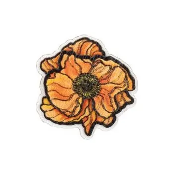Brož Dřevěná brož Květ islandského máku s praktickým zapínáním a možností výměny či vrácení do 30 dnů zdarma. - BR245