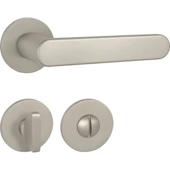 Dveřní kování TI - ROUND - R 3957 5S klika/klika, rozety WC NP - Nikl perla (142)