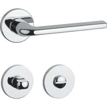 Dveřní kování AT - OLEANDRO - R 7S klika/klika, rozety WC OC - Chrom lesklý