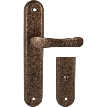 Dveřní kování KE - MICHAELA klika/klika, WC klíč, 72 mm AH - Antik hnědá