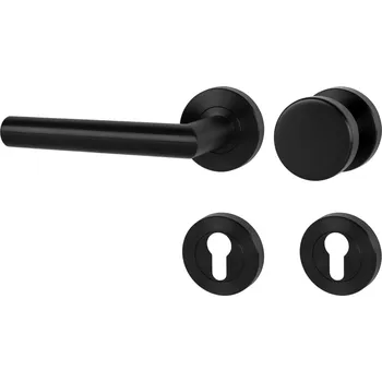 Dveřní kování MPK - FAVORIT - RS rozety PZ, koule/klika levá BS PVD - Černá matná PVD