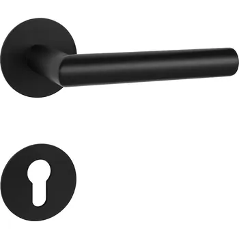 Dveřní kování MPK - FAVORIT 22 - R 3SM klika/klika, rozety PZ BS - Černá matná