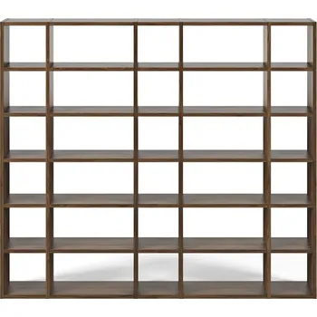 Knihovna Knihovna v dekoru ořechu 255x224 cm Pombal - TemaHome ID_990084