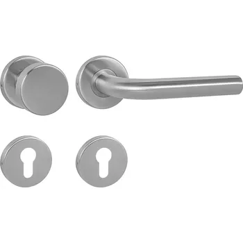 MPK - MONA - R rozety PZ, koule/klika pravá BN - Broušená nerez