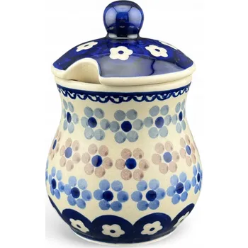 Cukřenka Malá cukřenka, nádobka na hořčici 160 ml, dekor EO37, keramika Bolesławiec