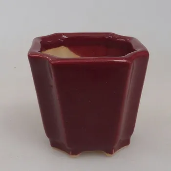 Květináč Mini bonsai miska 4 x 4 x 3,5 cm vínová 1420-M25-5663