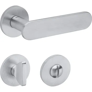 Dveřní kování TI - NELA - R 4158 5S klika/klika, rozety WC OCS - Chrom broušený (96)