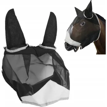 Koňská maska proti hmyzu POTÁPĚČSKÉ BRÝLE PROTI HMYZU PRO KONĚ S UŠIMA COVALIERO COB TENKÁ SÍŤKA