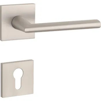 Dveřní kování AT - PRIMULA - HR 7S rozety PZ, klika/klika NP - Nikl perla