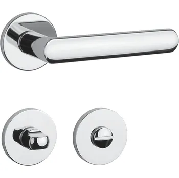 Dveřní kování AT - FRAGOLA - R 7S klika/klika, rozety WC OC - Chrom lesklý
