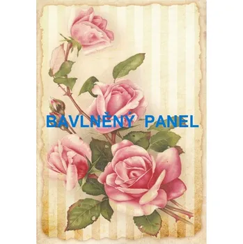 Panel bavlna - KVĚTINY-164-47