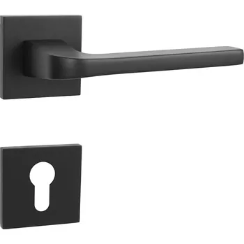 Dveřní kování MPK - VIVA - HR SQ6 rozety PZ, klika/klika BS - Černá matná