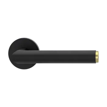 Dveřní kování GK - LUCIA SELECT - R klika/klika, bez spodní rozety Grafit černá / mosaz (51)