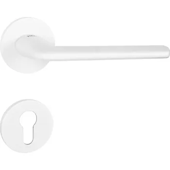 Dveřní kování TI - ELIPTICA - R 3098 5S klika/klika, rozety PZ WS - Bílá matná (152)