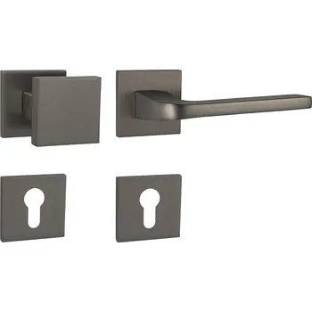 Dveřní kování MPK - VIVA - HR SQ6 rozety PZ, madlo/klika pravá T - Titan