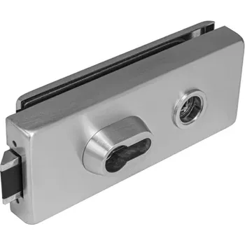 Dveřní kování TI - Zámek na skleněné dveře kování na sklo PZ otvor 4015 OCS - Chrom broušený (96)