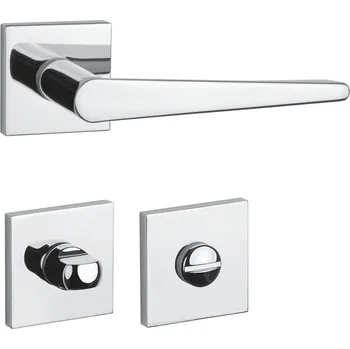 Dveřní kování AT - ARNICA - HR 7S rozety WC, klika/klika OC - Chrom lesklý