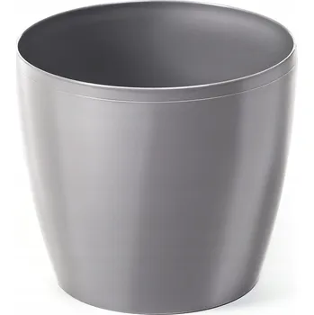 Květináč Plast Květináč šedý Lamela 25 cm x 25 x 22 cm