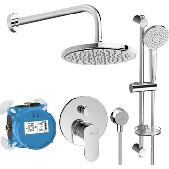 Vodovodní baterie Ideal Standard Cerafine O Sprchový set s baterií pod omítku, s tělesem, 3 proudy, průměr 20 cm, chrom