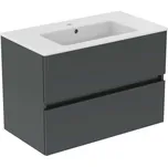 Ideal Standard Eurovit+ Skříňka s umyvadlem, 55x80x44 cm, 2 zásuvky, tmavě šedá