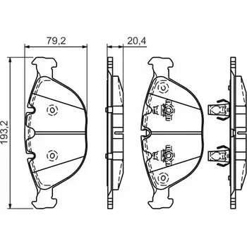 Brzdová destička BRZDOVÉ DESTIČKY PŘEDNÍ 0 986 494 217 BOSCH BMW X5