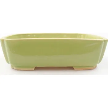 Květináč Keramická bonsai miska 15 x 12 x 4,5 cm zelená 1427-M25-5920