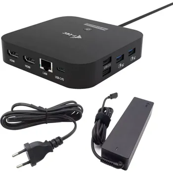 i-tec USB-C Dual HDMI Docking Station with Power Delivery 100W + i-tec Universal Charger 100W