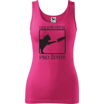 Dámské tričko Dámské tílko s potiskem Nejlepší přítel Velikost: 2XL, Barva: Purpurová