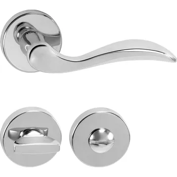 Dveřní kování TI - LEA - R 1948 klika/klika, rozety WC OC - ​​Chrom lesklý (03)