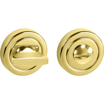 Dveřní kování TI - ROZETA - R dělená rozety WC OLV - Mosaz leštěná lakovaná (01)