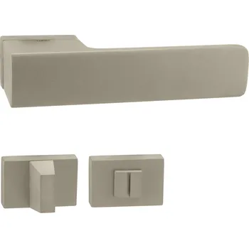 Dveřní kování TI - GORDO - RT5 4084 rozety WC, klika/klika NP - Nikl perla (142)