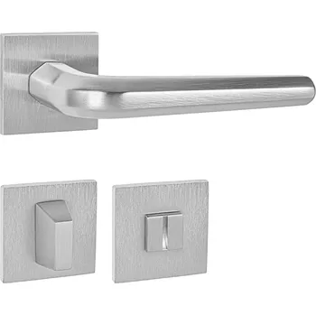 Dveřní kování TI - OKTAGON - HR 4160Q 5S rozety WC, klika/klika OCS - Chrom broušený (96)