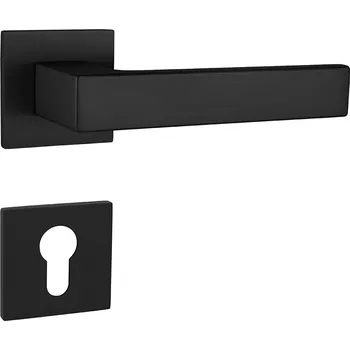 Dveřní kování TI - SQUARE - HR 4275Q 5S rozety PZ, klika/klika BS - Černá matná (153)