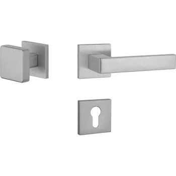 Dveřní kování AT - SULLA - HR 7S rozety PZ, madlo/klika pravá OCS - Chrom broušený