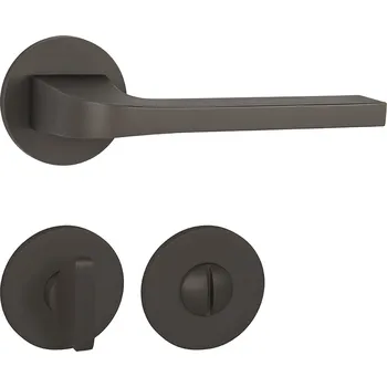 Dveřní kování TI - SUPRA - R 3097 5S klika/klika, rozety WC T - Titan (141)